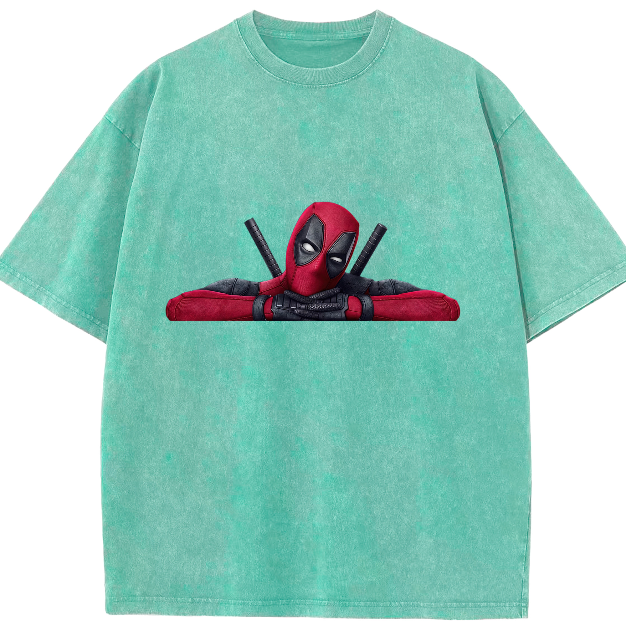 （画像用） Deadpool デッドプール 綿100% ヴィンテージ風 半袖Tシャツ（フロントプリント）